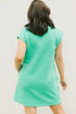 Textured Cap Sleeve T Shirt Dress